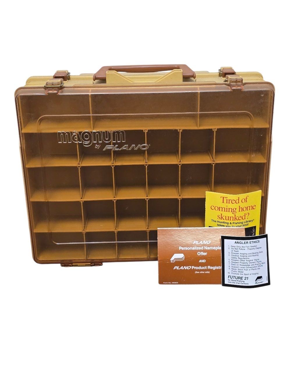 Vtg! Nwt! MAGNUM By PLANO Double Sided Portable Fishing Tackle Box Organizer